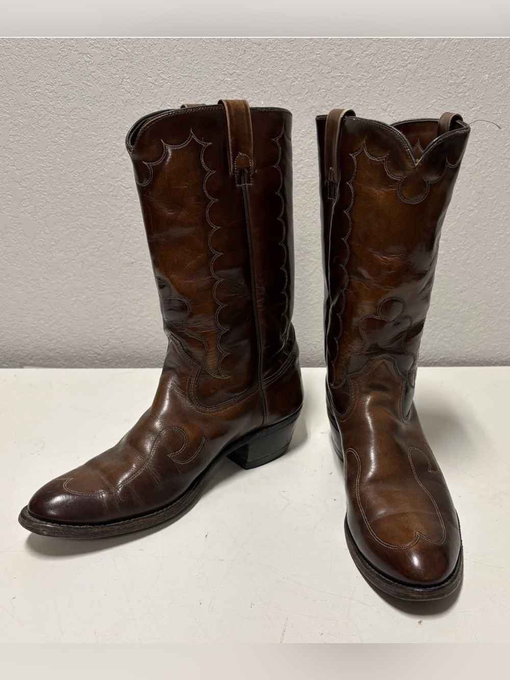 Circle Y American Men's Brown Leather Western cowboy Boots